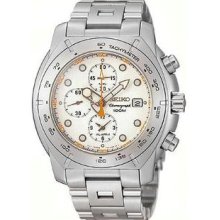 Men's Stainless Steel Alarm Chronograph White