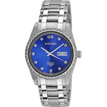 Men's Stainless Steel Automatic Dress Watch Blue Dial