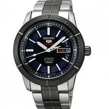 Men's Stainless Steel Case and Bracelet Automatic Blue Tone Dial Day