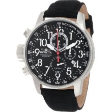 Men's Stainless Steel Lefty Force Chronograph Black Dial Canvas And Le
