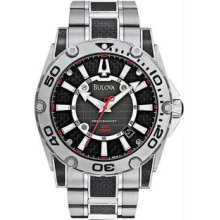 Men's Stainless Steel Precisionist Quartz Black Carbon Fiber