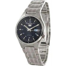 Men's Stainless Steel Seiko 5 Automatic Blue Dial