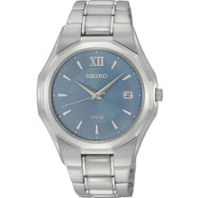 Men's Stainless Steel Solar Quartz Blue Dial Link Men's Stainless Steel Solar Quartz Blue Dial Link