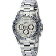 Men's Stainless Steel Speedway Diver Chronograph White Dial