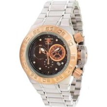 Men's Subaqua Noma IV Brown Dial Quartz Date Display Stainless Steel