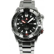 Men's Superior Stainless Steel Case and Bracelet Black Dial Automatic