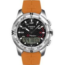 Men's Tissot T-Touch II Multi-Function Titanium Watch with Black Dial (Model: T0474204720701) tissot