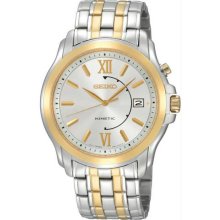 Men's Two Tone Kinetic Silver Tone Dial