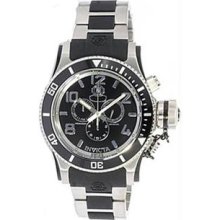 Men's Two Tone Stainless Steel Russian Diver Chronograph Black Dial