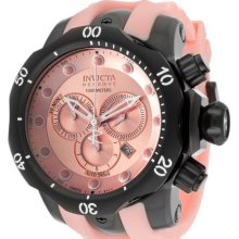 Men's Venom/Reserve Chronograph Pink Dial Pink Silicone ...