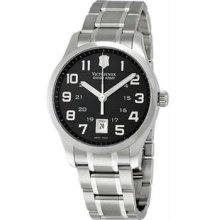 Men's Victorinox Stainless Steel Alliance Sport Black Dial Quartz