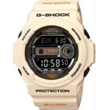 Men's White G-Shock Multi-Function Moon Tide Grpah Plastic Resin Case