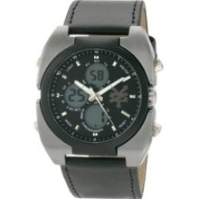 Men's ZY1037 Spring 2011 Matte Black Barrel Analog-Digital Case