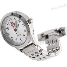 Metal Nurse Doctor Brooch Pocket Pendant Quartz Watch