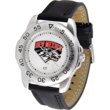 Mexico Lobos Logo- Mens Sport Leather Watch