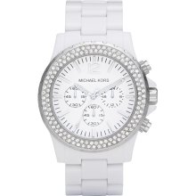 Michael Kors All-White Acrylic Glitz Ladies Watch MK5398