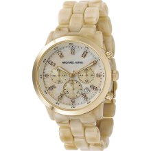 Michael Kors Chronograph Horn Acrylic Ladies Watch MK5217