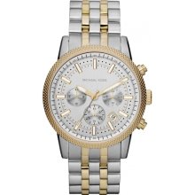 Michael Kors Chronograph Two Tone Stainless Steel Bracelet Unisex Watch MK8238