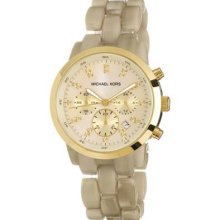 Michael Kors Gold Bracelet Champagne Dial Chronograph Mk3131 Womenâ€™s Watch