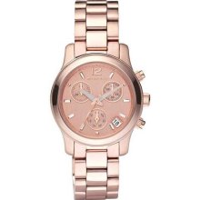 Michael Kors Jet Set Runway Rose Gold Stainless Chronograph Watch Mk5430