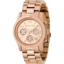 Michael Kors Ladies Rose Gold Tone Stainless Steel Quartz Chronograph Date Display MK5128