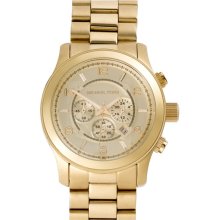 Michael Kors 'Large Runway' Gold Bracelet Watch, 46mm