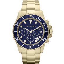Michael Kors Men's Goldtone Blue Dial Watch MK8267