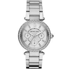 Michael Kors 'Parker - Mini' Multifunction Watch, 33mm Silver