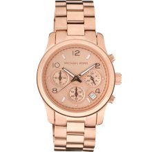 Michael Kors Rose Gold Plated Chronograph Watch Rose gold