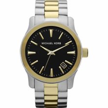 Michael Kors Runway Oversized Twotone Mens Watch