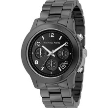 Michael Kors Unisex Oversized Black Ceramic Chronograph Watch Mk5164