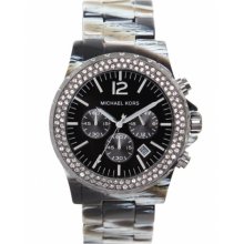 Michael Kors Watches Black Madison Chronograph Glitz Watch MK5599 OS (US)