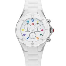 MICHELE 'Tahitian Jelly Bean Carousel' 40mm Watch White