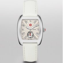 MICHELE Urban Mini White Diamond Dial White Patent Watch