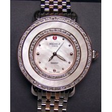 Michele Watch Cloette 144 Diamond 2 Tone Rose Gold 16mm Bracelet Mw20e01d2025