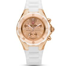 Michele Women's Mww12f000030 Tahitian Jelly Bean White Rose Gold Tone Dial Watch