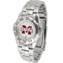 Mississippi State Bulldogs Womens Steel Sports Watch