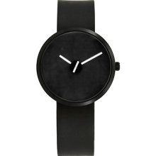 Modern Denis Guidone Black & White Sometimes Watch With Leather Band No 's
