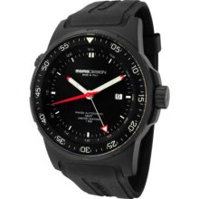MOMODESIGN Men's Pilot Limited Edition Automatic GMT Titanium Case Rubber Strap Watch