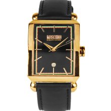 Moschino Quartz Mens Fashion Analog Rose Gold Plated Watch MW0207