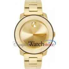 Movado Bold 3600085 Watch Medium Unisex Watch Gold Quartz Movement
