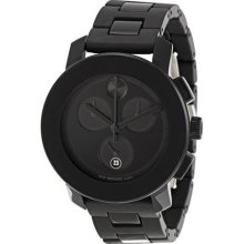 Movado Bold Chronograph Small Black Bracelet Ladies Watch 3600056 ...