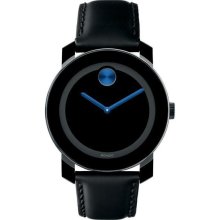 Movado Bold Mid-Size Black and Cobalt Blue Watch