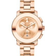 Movado Bold Women's Stainless Steel Case Chronograph Date Watch 3600076