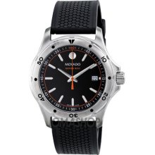 Movado Mens Series 800 Watch Black Dial with Orange/Red 2600099