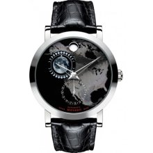 MOVADO Red Label 0606566 Planisphere Limited Production Stainless Steel Watch