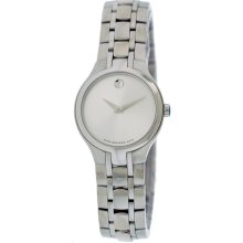 Movado Silver Dial Stainless Steel Ladies Watch 0606451