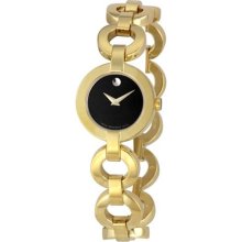 Movado Womens Bela Moda Gold-tone Steel Bangle Bracelet Watch 0606262