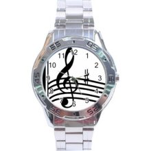 Music Lover Stainless Steel Analogue Watch
