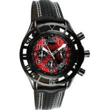 Mustang Boss 302 Mens Watch with Satin Black Case and Red Dial ...